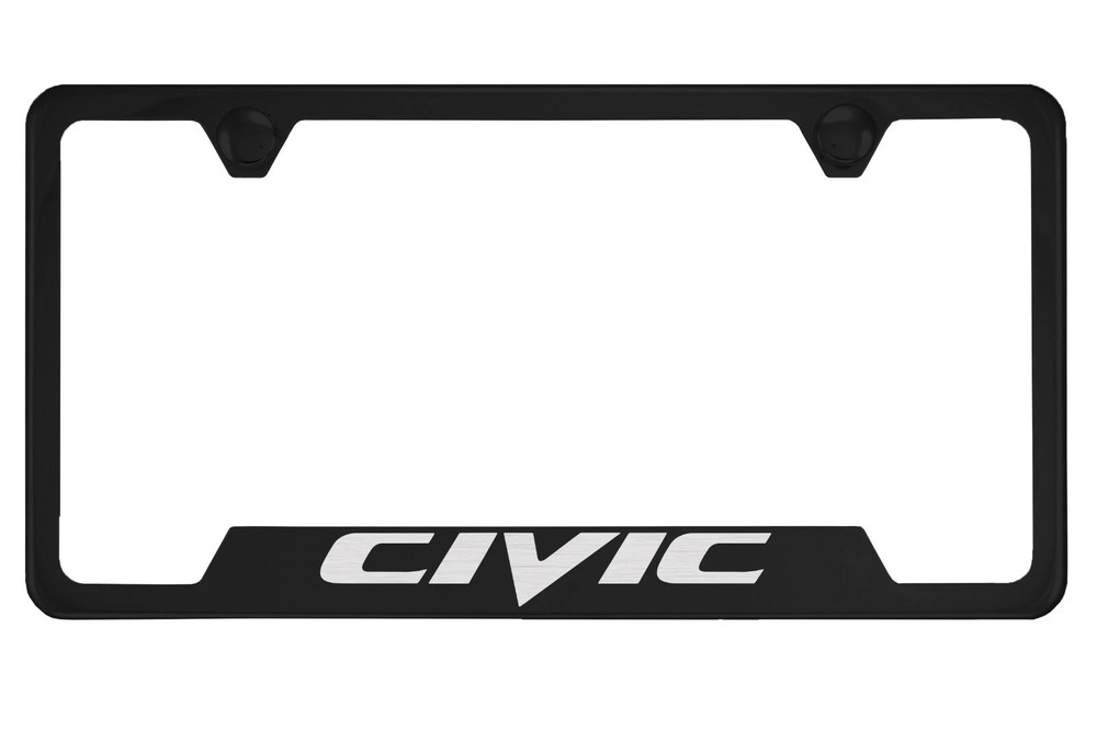 Black License Plate Frame for Civic