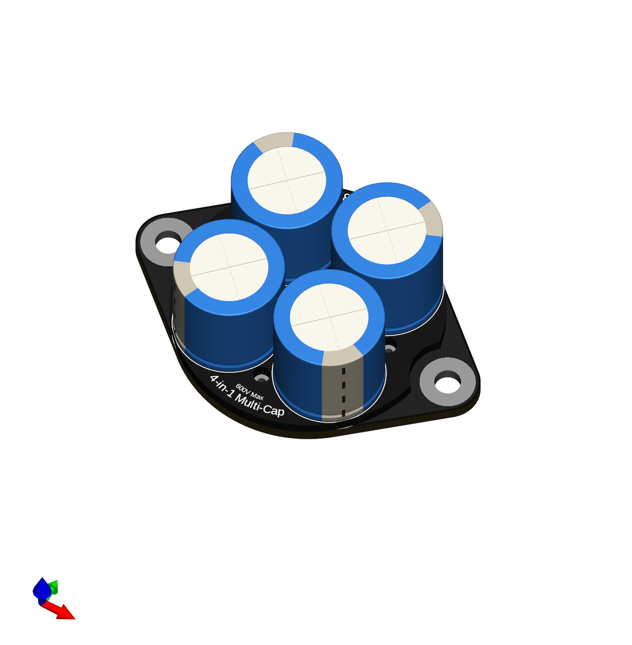 Multi Section Sector Capacitor Circuit Board KIT 600V Wide Body 4 in 1 capacitor