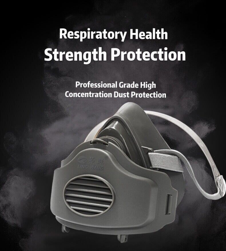 Silicone Half Face Gas Mask Paint Spray Chemical Respirator Reusable 95% Filter