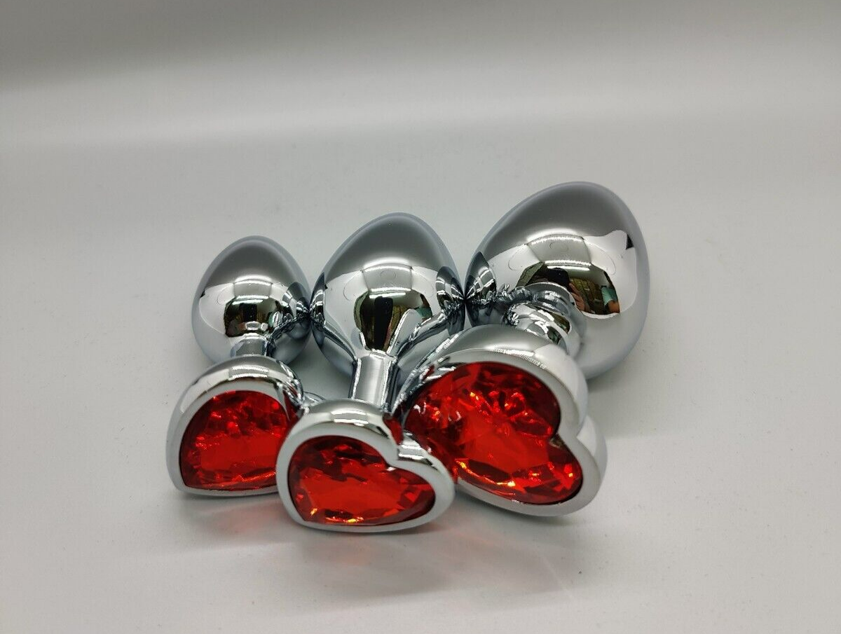 Metal Anal Butt Plug STAINLESS S/M/L Set Sex Toy For Women Men Couple Jewel