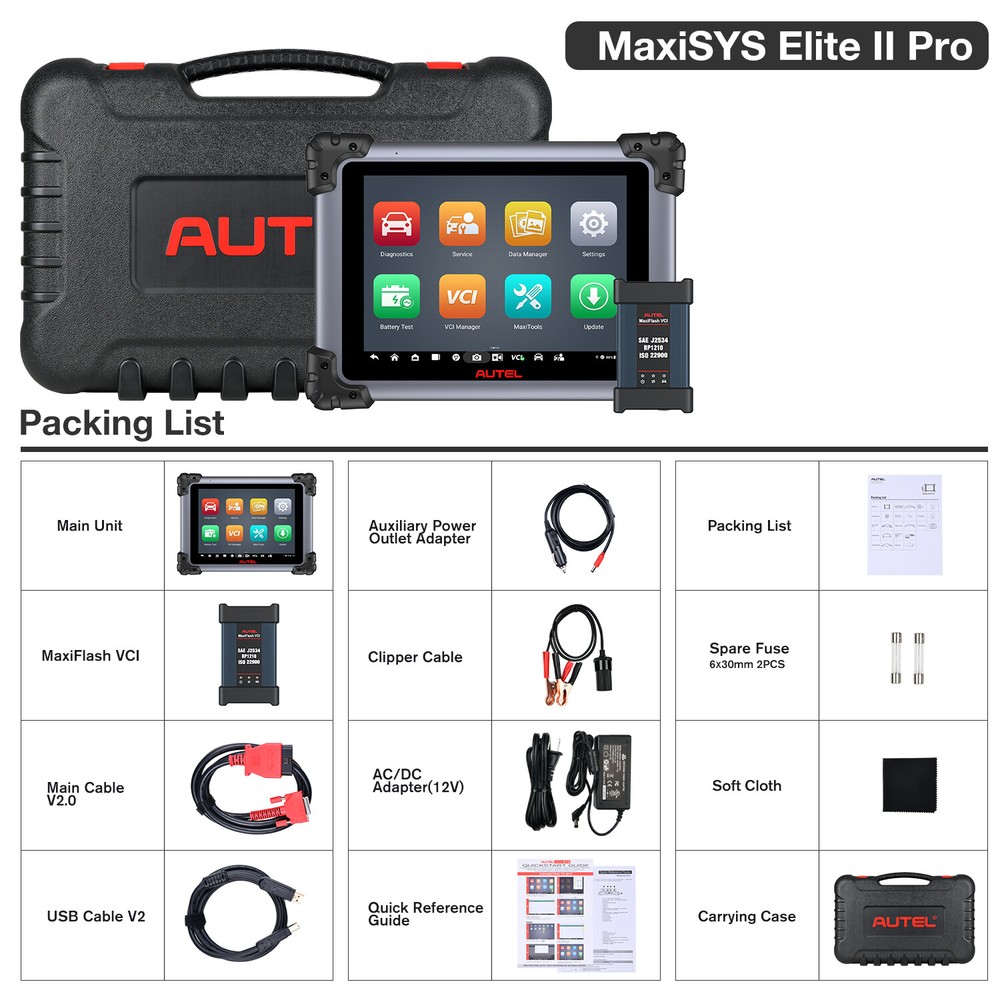 2023 Autel MaxiSys Elite II PRO as MS909 Diagnostic Scan Programming Key Coding