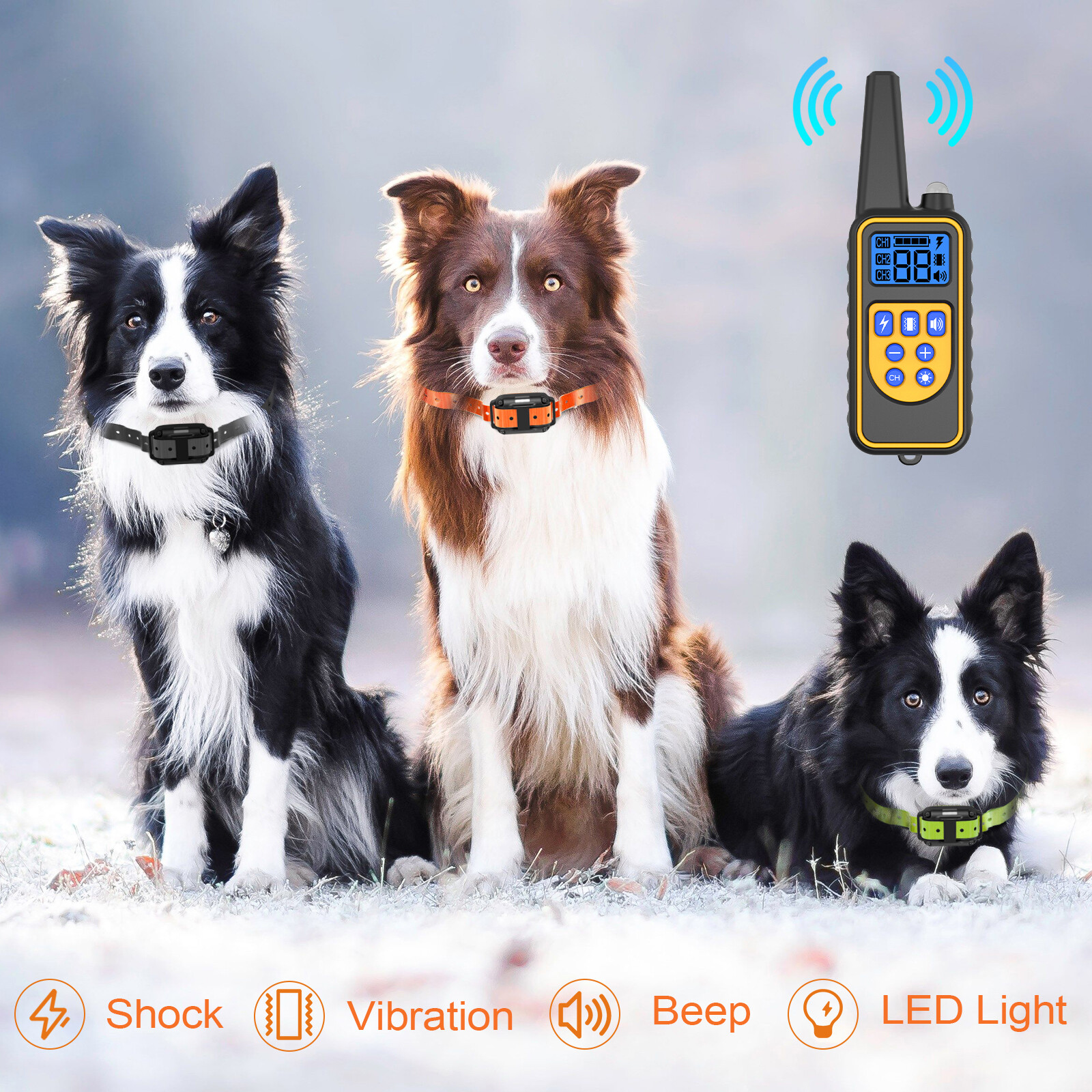 Rechargeable Anti No Barking Collar Electric Shock Dog Pet Bark Training Collar