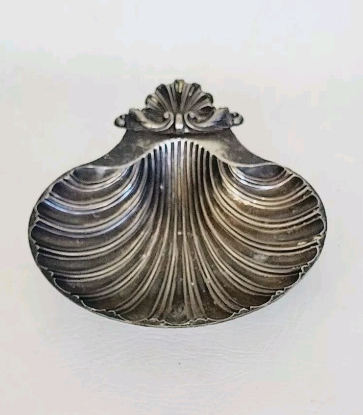 Vintage Silverplate Footed Shell Candy DishServing Bowl Home Decor