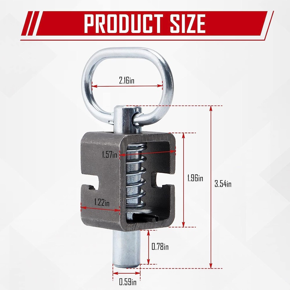 SPARKWHIZ 4* Universal Spring Trailer Gate Weld-On Spring Latch Lock Assembly US