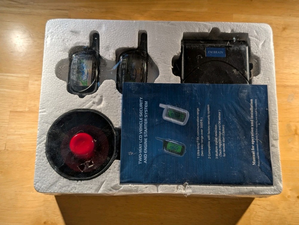 Two-way LCD Vehicle Security System--Includes two 2-way LCD Remotes