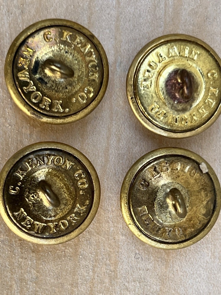 Post Civil War Eagle Coat Button. Back Marked C. Kenyon 1870-1880