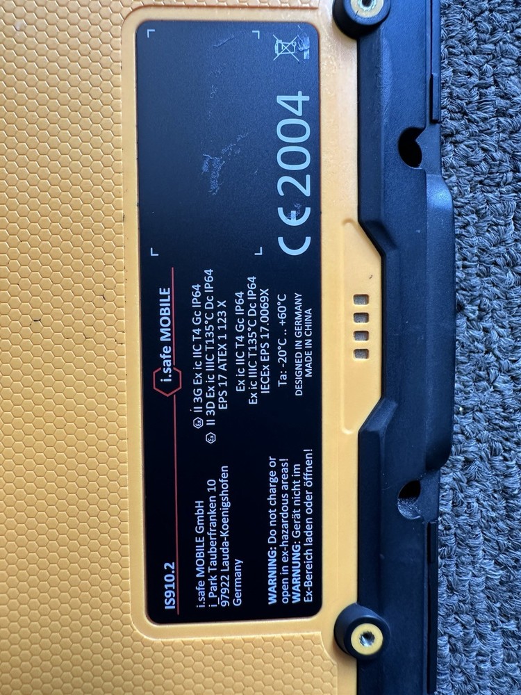 i.SAFE MOBILE IS910.2 INTRINSICALLY SAFE ZONE RUGGED TABLET