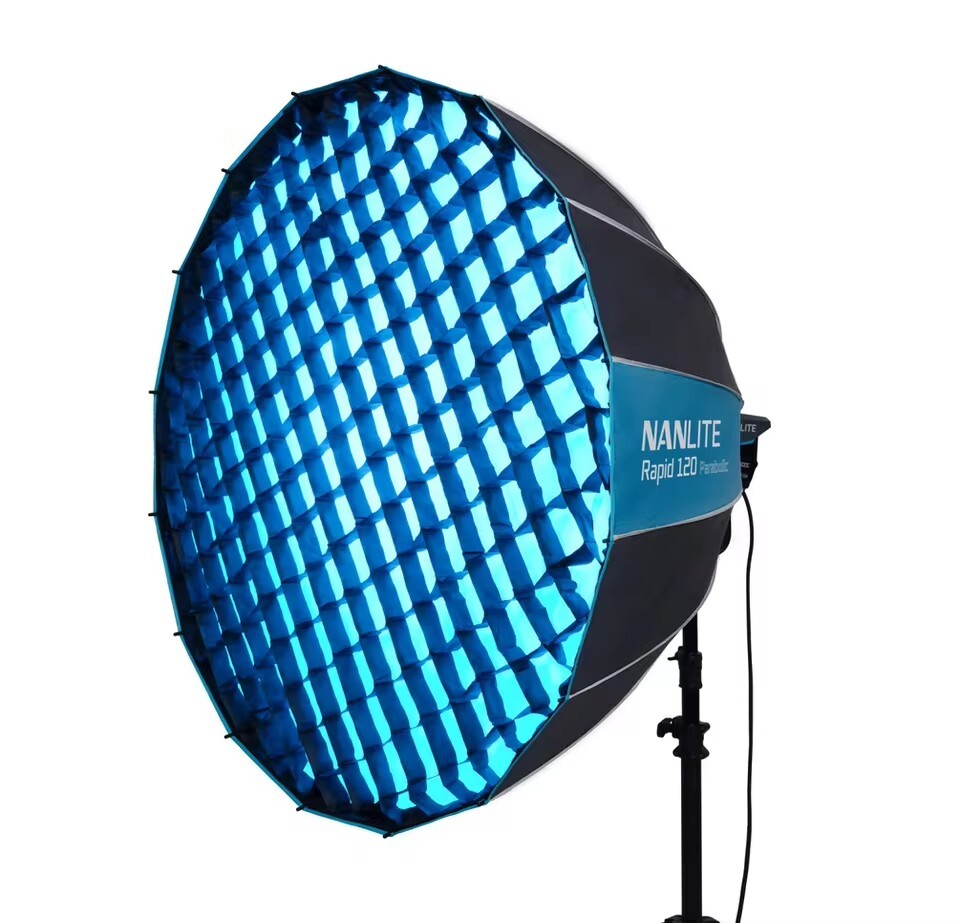 NANLITE Rapid 120CM Bowens Mount Quick Release Parabolic Softbox With Honeycomb