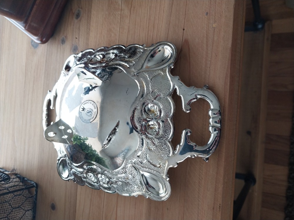 SILVER FOOTED DISH WITH HANDLES STUDIO SILVERSMITHS