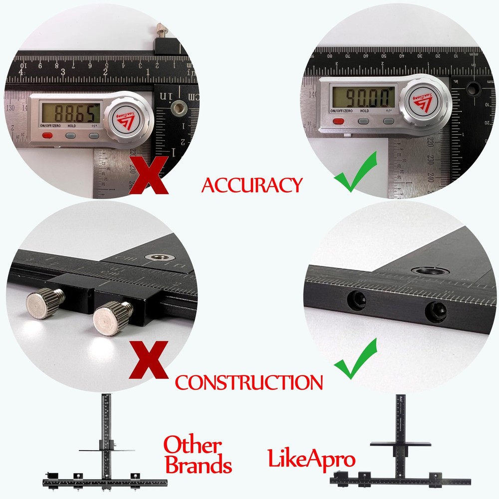 Basic Black Aluminum Alloy Cabinet Hardware Jig for Effortless Handles, Pulls,