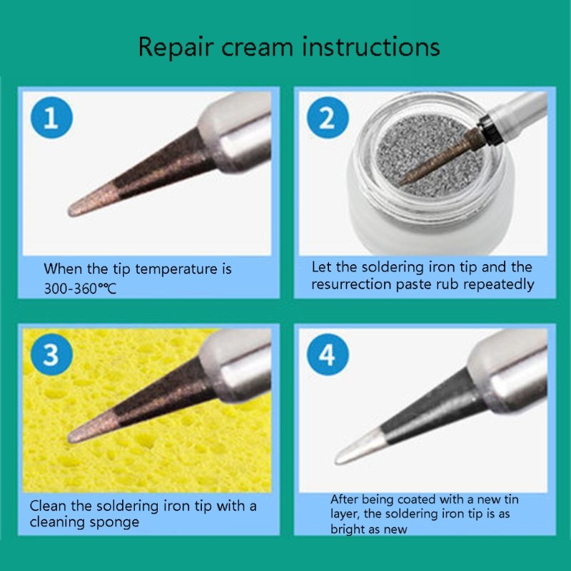 Lead Free Soldering Iron for Head Cleaning Paste Help Reduce Oxide Accumulation