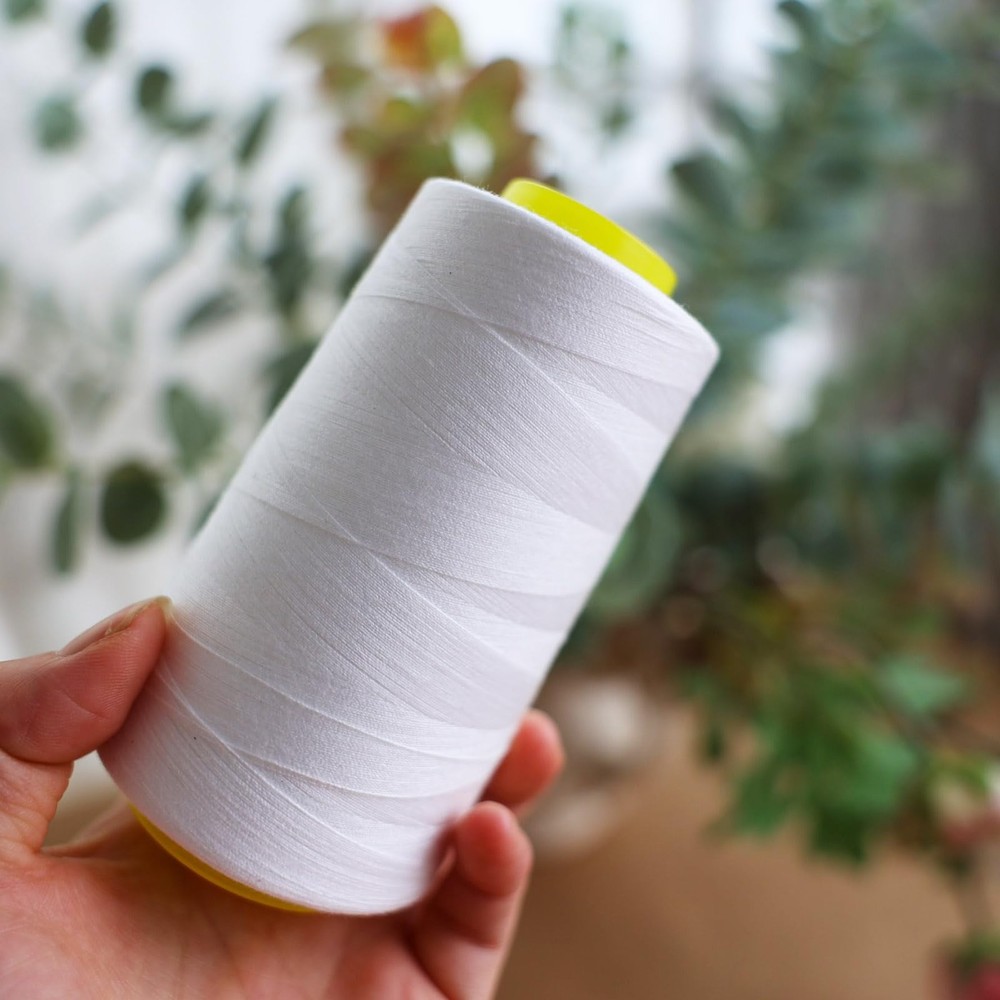 Black & White Sewing Thread, 8PCS 40S/2 3000 Yard Spool Serger Thread, All Pu...