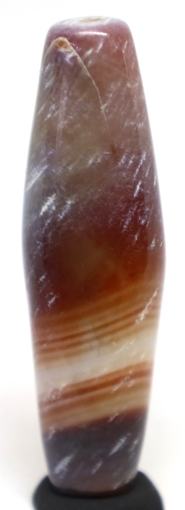 Extremely Rare Ancient silk Banded Agate Stone Bead in good Condition