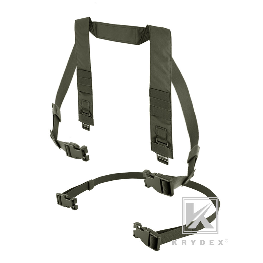 KRYDEX Tactical Fat Strap Shoulder Strap & Back Strap H Harness for Chest Rig