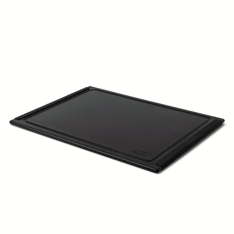 Thyme & Table Large 12"x16" Poly Cutting Board - Black
