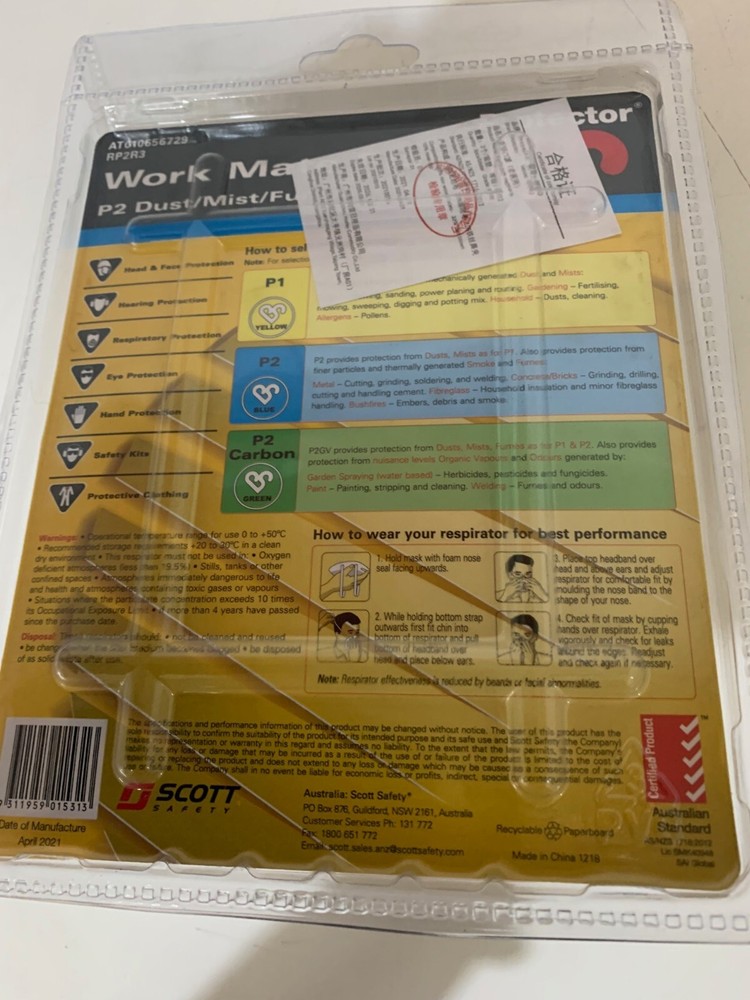 SAFETY GOGGLES/P2 FACE MASKS(3 IN PACK)