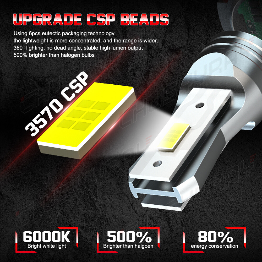 For 2007-2022 Honda Rancher TRX420 TRX500 2LED Headlight Bulbs Replacement Kit