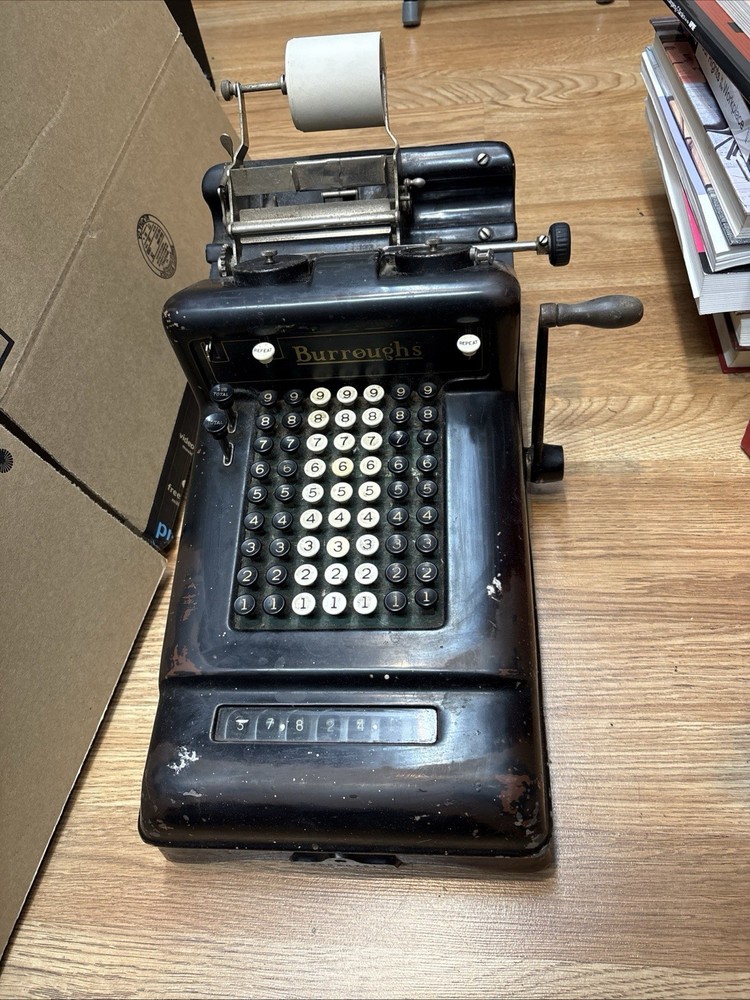 Antique Burroughs Adding Machine. Untested. Sold As Is. For Parts Only