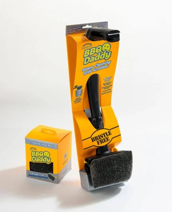 Scrub Daddy BBQ Daddy Bundle- Bristle Free Gril Scrubber + Head Refill 2pc Set