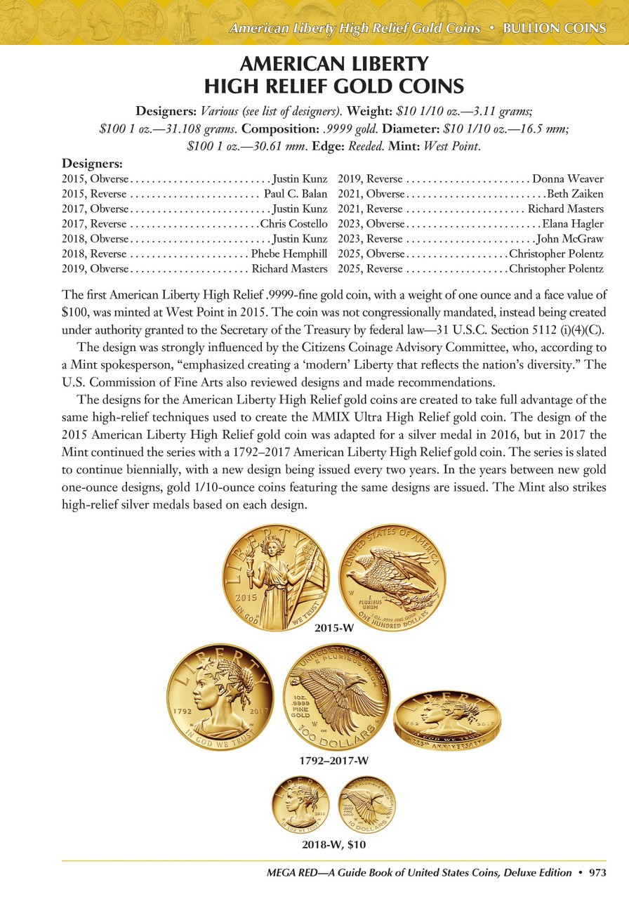 Mega Red Guide Book of United States Coins Deluxe 10th Edition