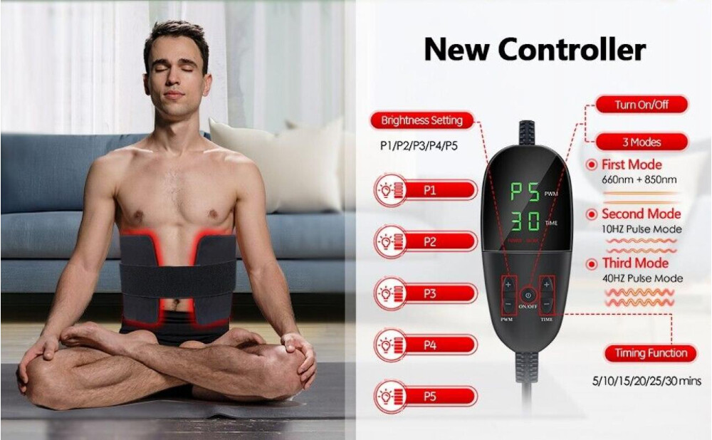 Red Light Therapy Pad LED Full Body Mat Fits Relieving Back Muscle Pain Infrared