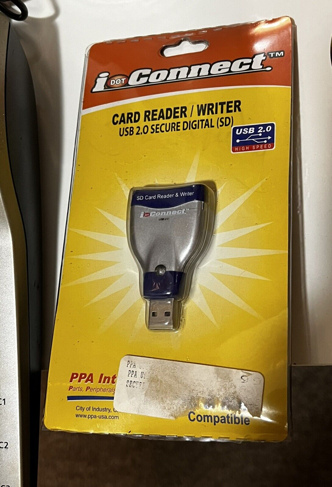I Dot Connect CARD READER / WRITER - USB 2.0 SD Secure Digital - I Connect
