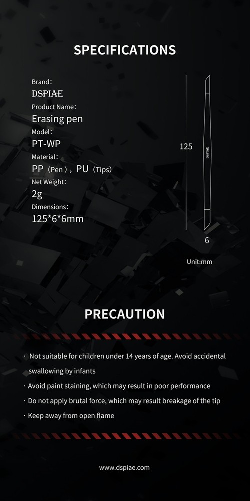 DSPIAE: Paneline Eraser & Tips - PT-WP