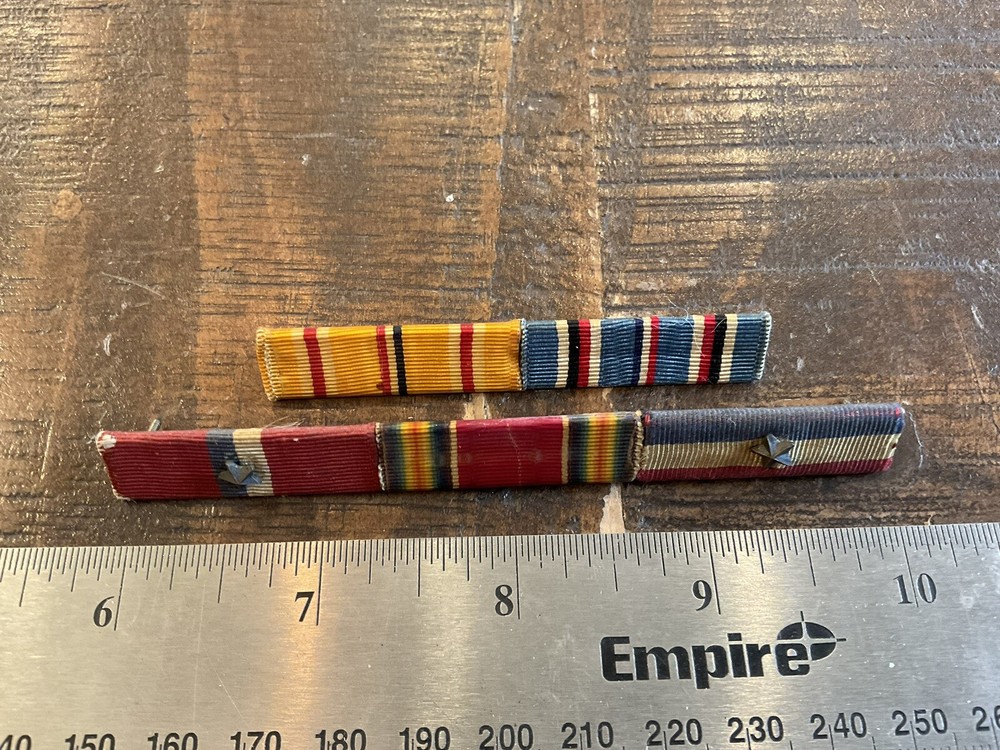 ORIGINAL WWII USN USMC RIBBON BAR SET - PTO