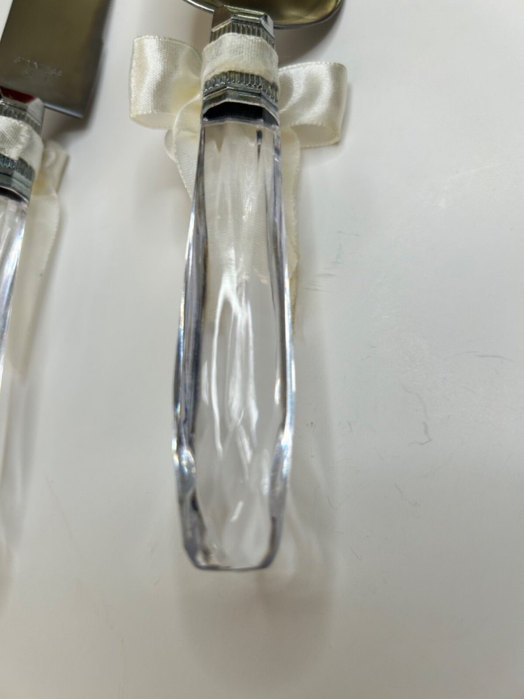 VTG Wedding Cake Knife and Server Set with Acrylic Handle 2000