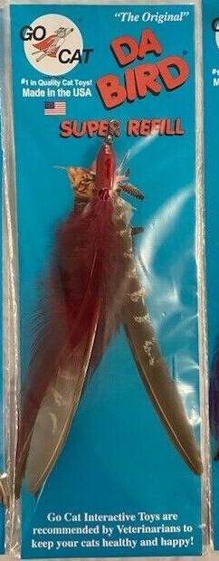 DA BIRD GO CAT FEATHER INTERACTIVE TOYS CAT NIP SUPER REFILL QUANTITY 1 FEATHER