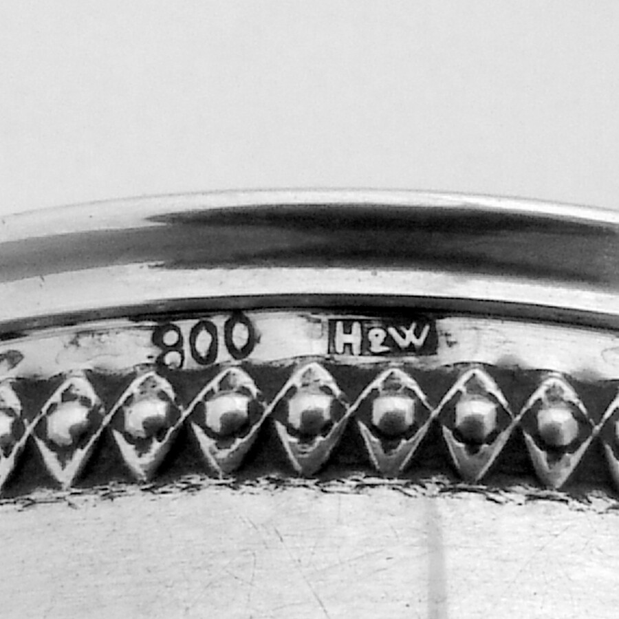 Beaded Napkin Ring 800 Silver No Mono