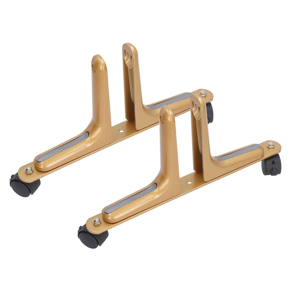 Gold 2 Set Room Divider Screen Holder Width Adjustable Movable Screen Partition
