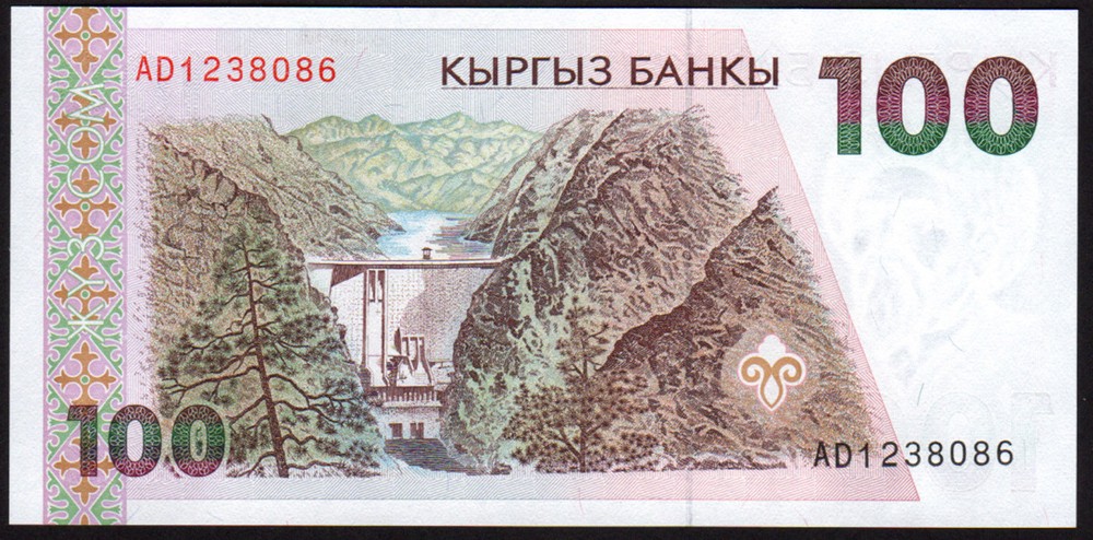 Kyrgyzstan 1994 100 Som Pick 12 Mint Unc