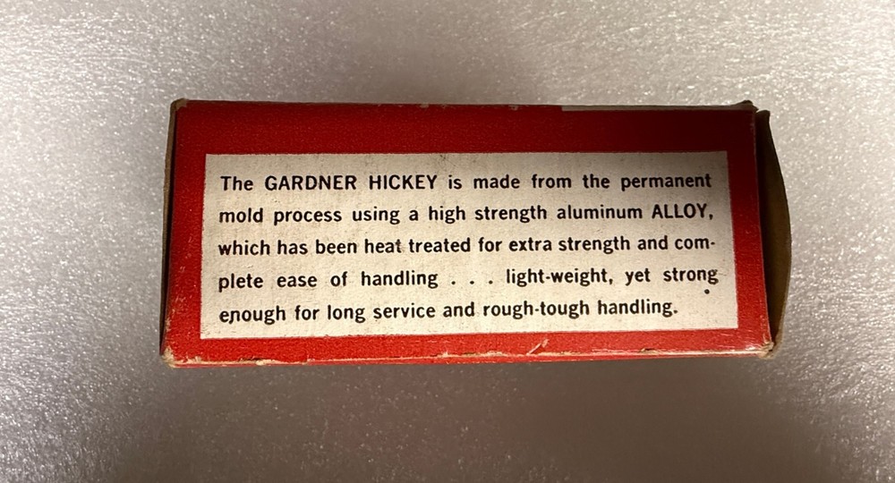 Gardner 820 1/2" Hickey NOS