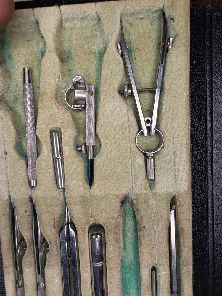 Drafting Tools, Vintage GR 10 Drafting Kit, Germany Engineer Architect Drawing