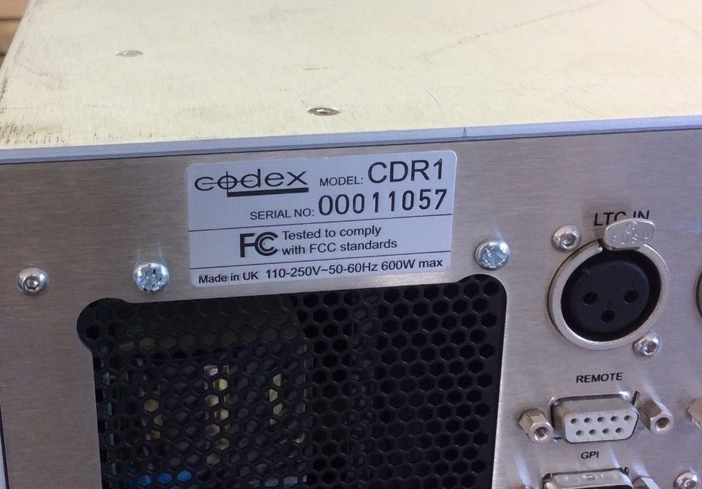 Codex CDR1 Rackmount Audio Recorder