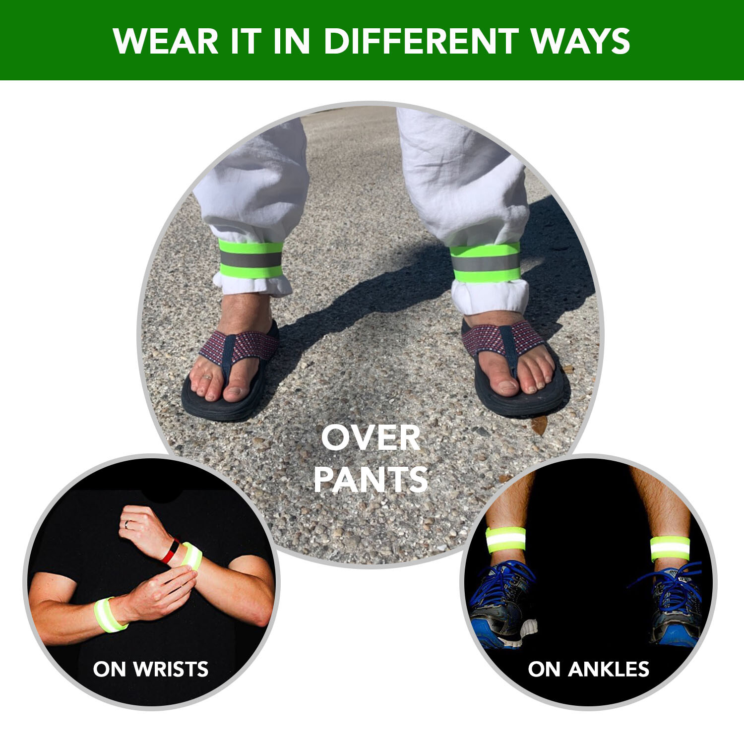 MaximalPower Reflective Band Reflector Band for Wrist Arm Ankle High Visibility