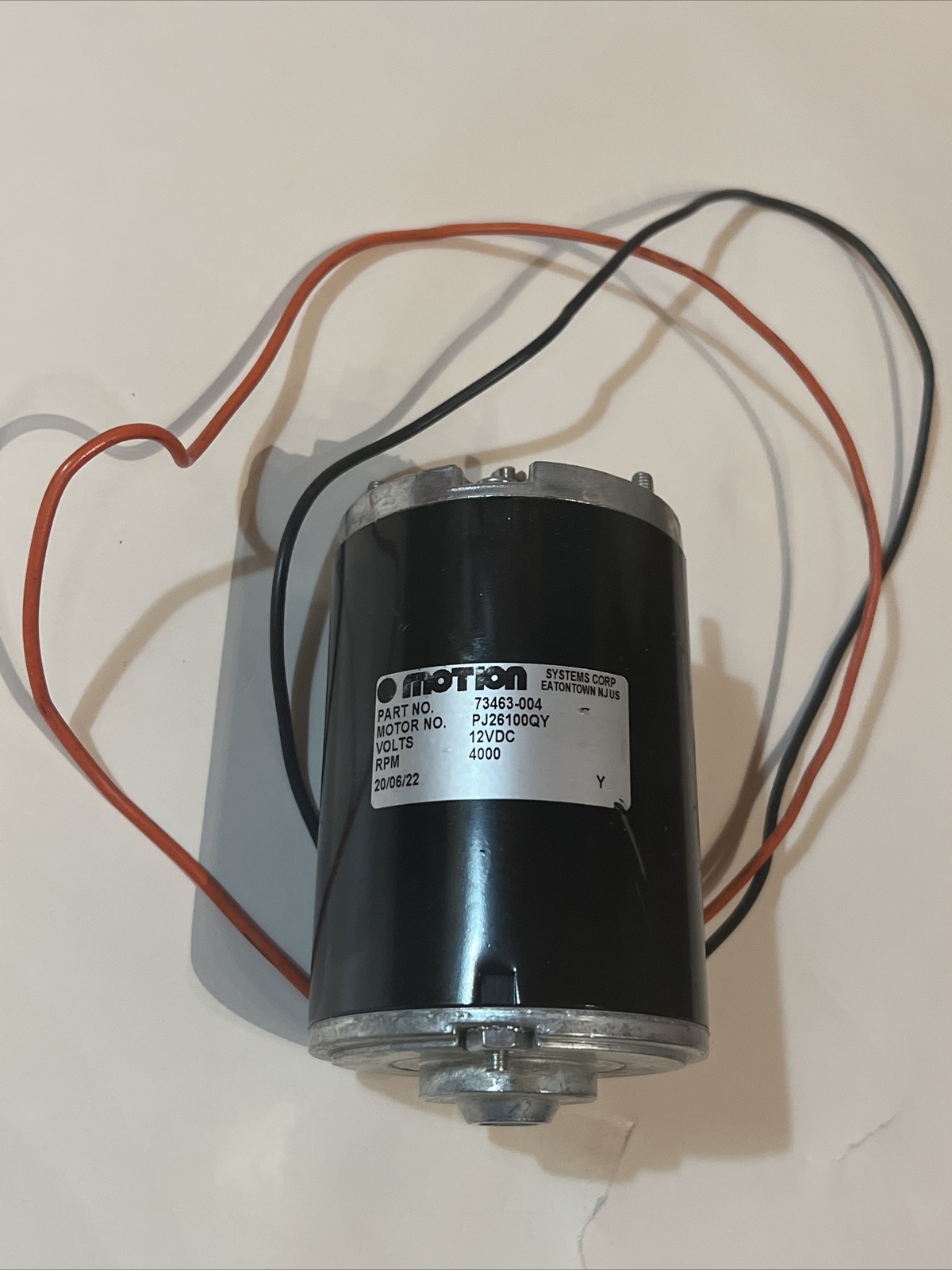 Motion Systems 12VDC 4000 RPM Linear Actuator Motor 73463-004 PJ26100QY, 06/2022