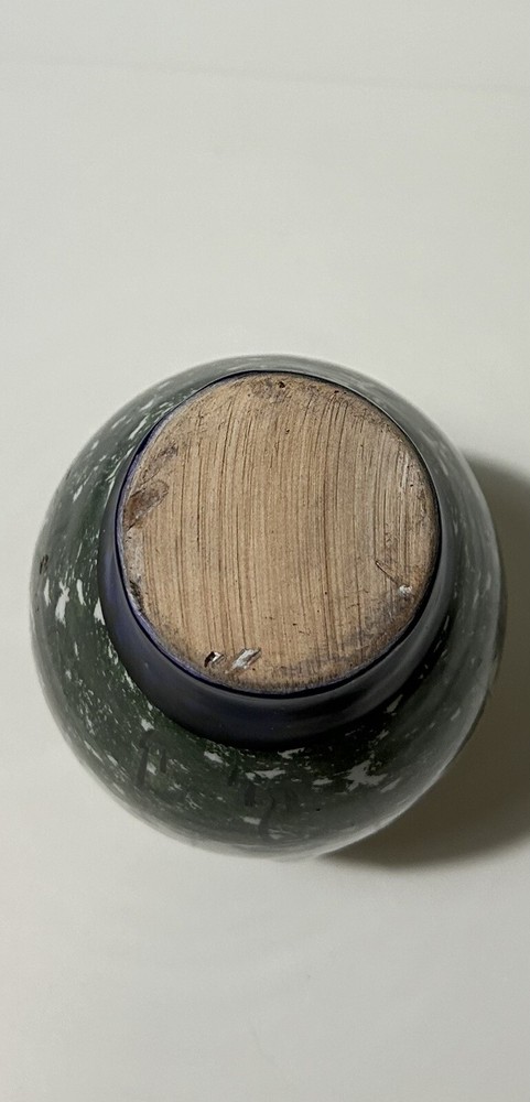 Ceramic Vase, Hand Painted- UNIQUE FOUR HANDLE DESIGN- Signed