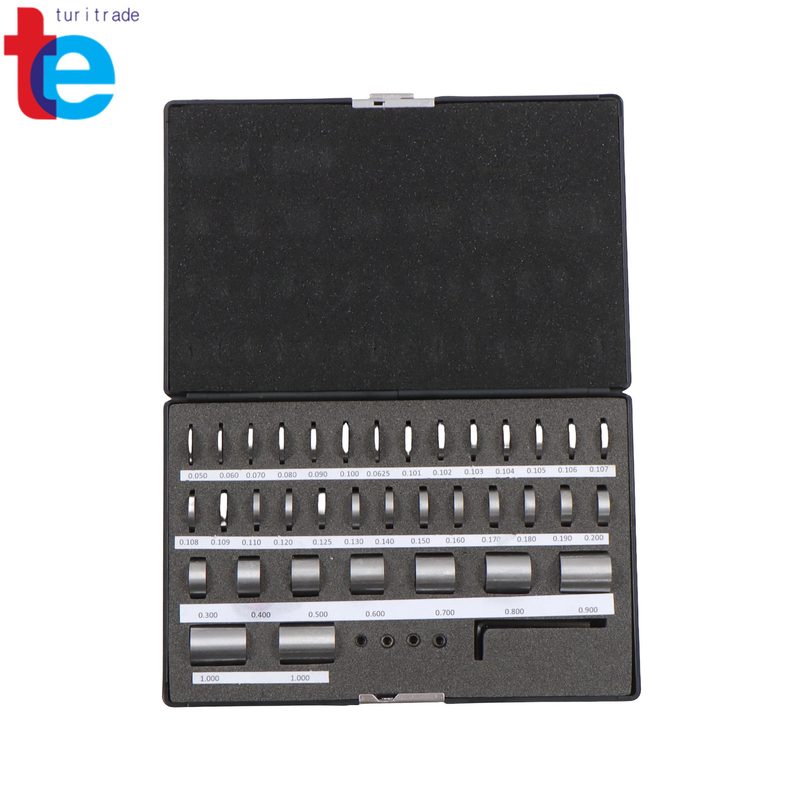 36pc Hardened Steel Round Gage Block Set for Precision Machining