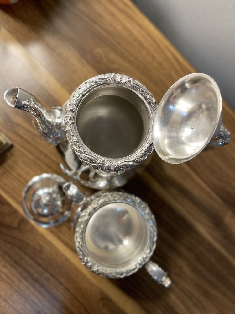 Vintage Webster Wilcox Coffee Pot Tea Pot Sugar Dish Set