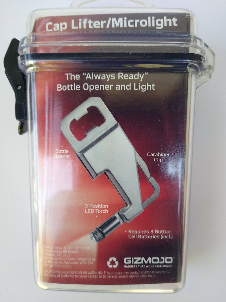 Gizmojo Cap Lifter / Microlight - The "Always Ready" Bottle Opener & Light