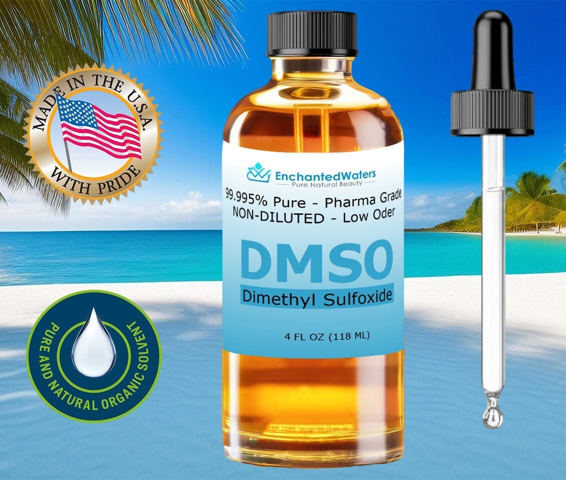DMSO Non-diluted, 99.995% Pure Dimethyl Sulfoxide, Low odor, Pharma Grade 4oz