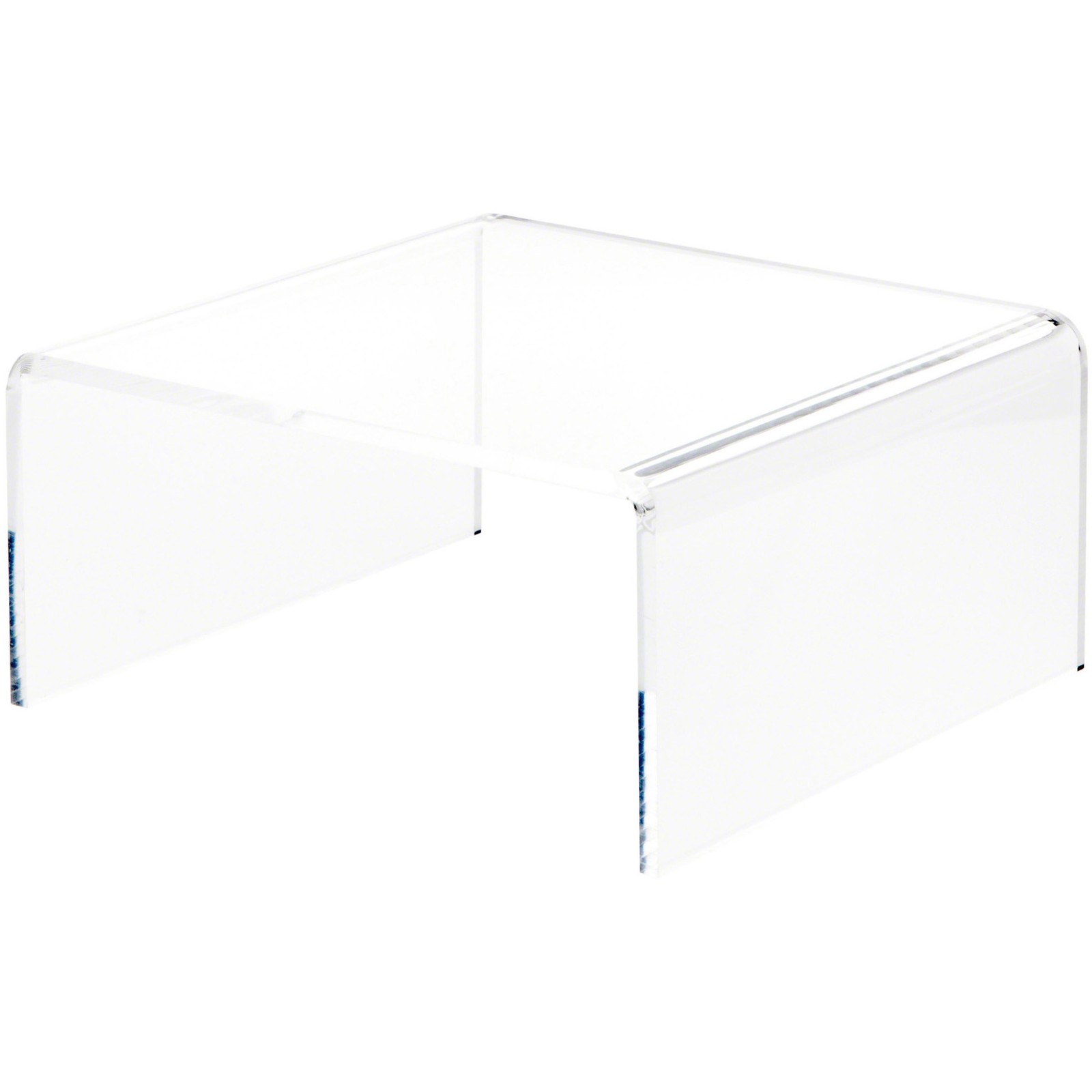 Plymor Clear Acrylic Short Square Riser, 6" H x 12" W x 12" D (3/8" thick)