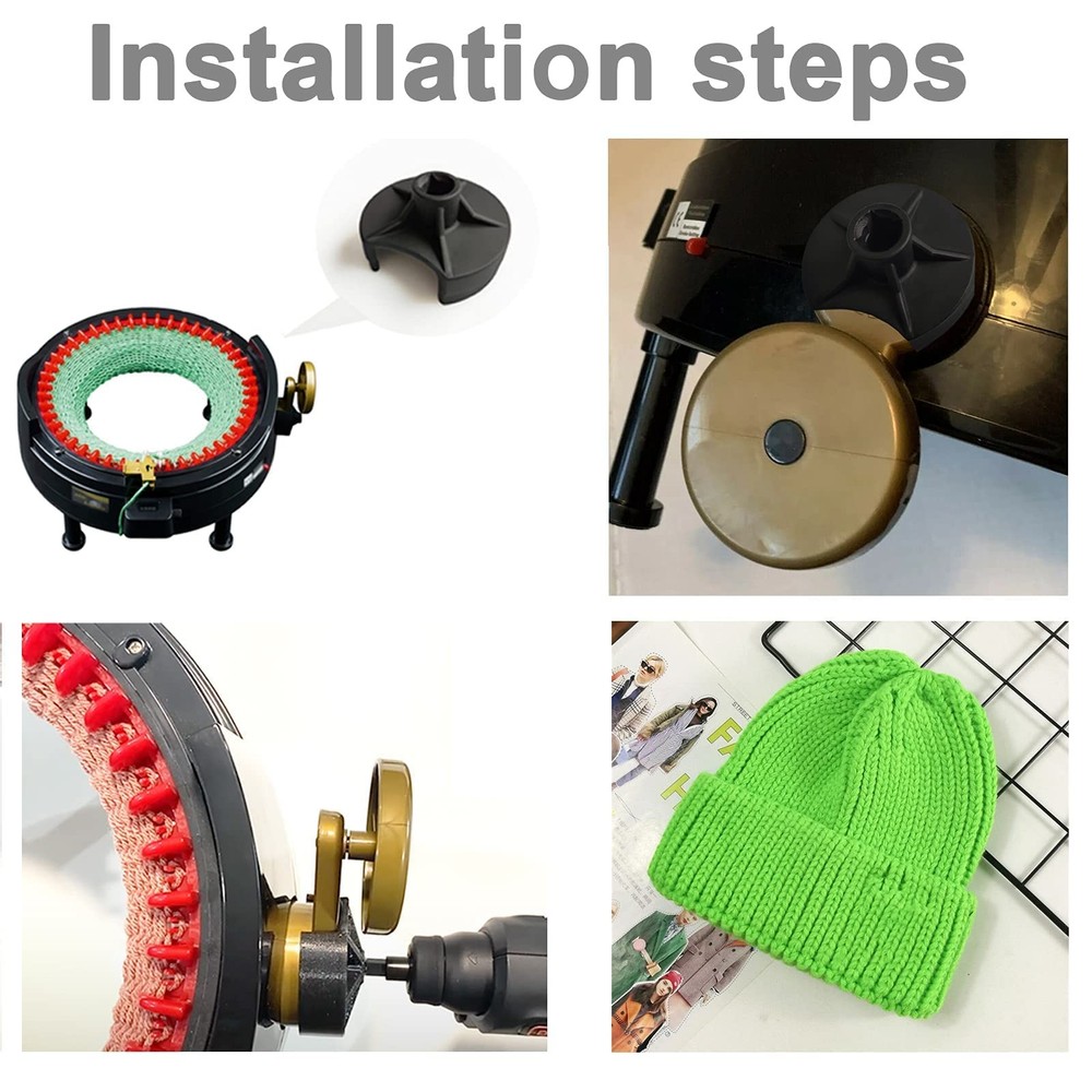 "Knitting Machine Adapter with Hex Bit Power Screwdriver for Quick Knitting"