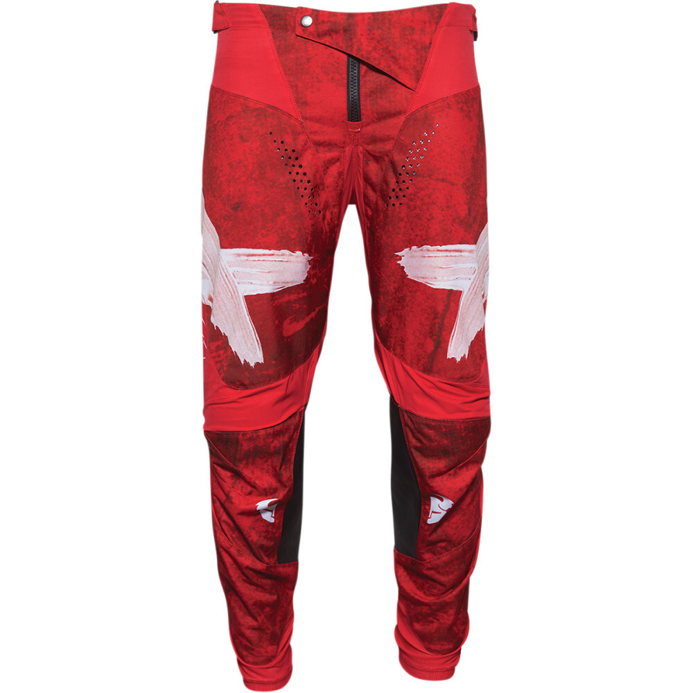 Thor Pulse HZRD Pants - Red/White | Waist Size 42