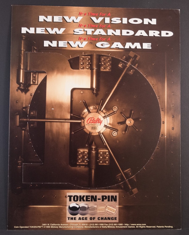 Safe Cracker Bally Pinball Flyer from 1996