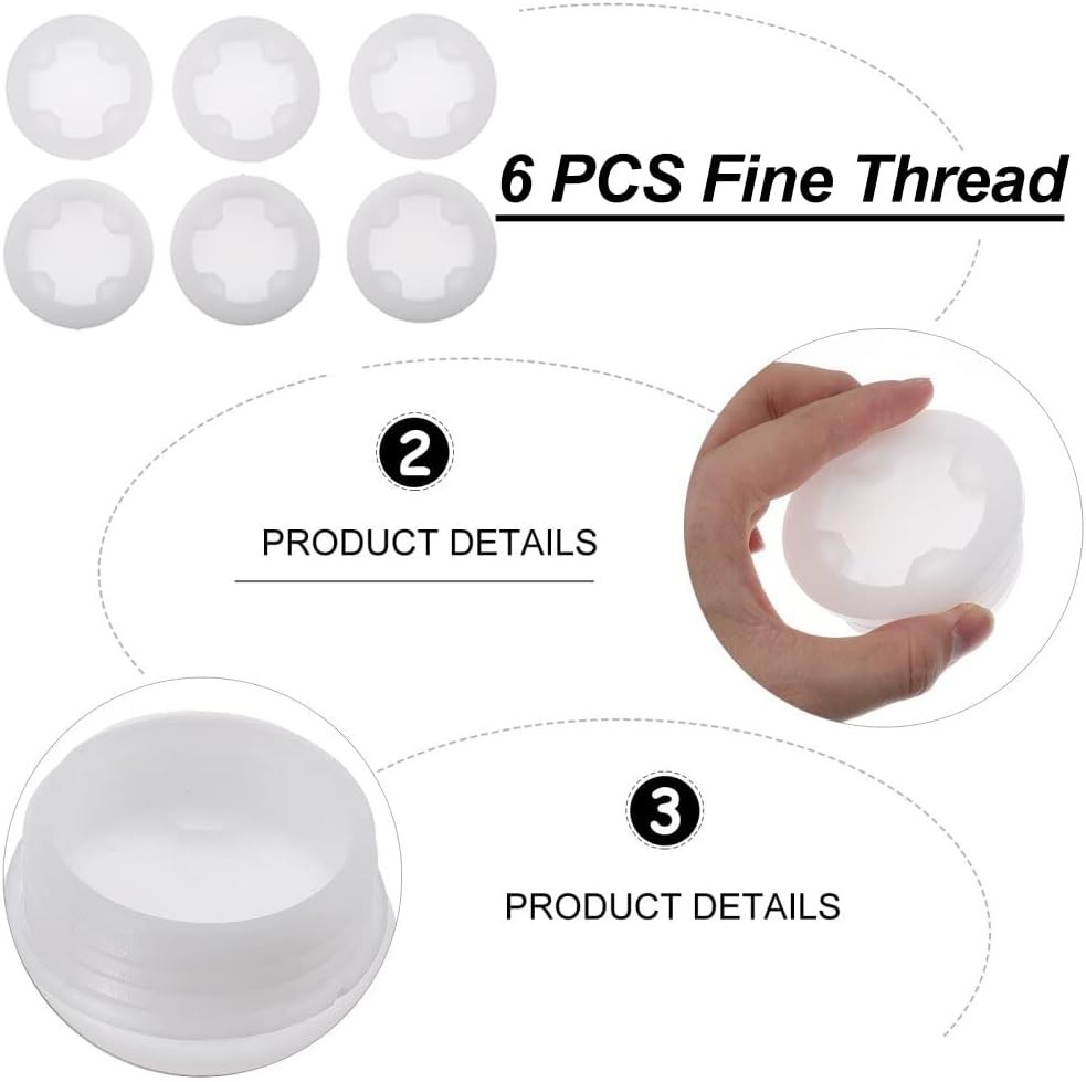 12Pcs 2 Drum Bung Caps Combo Fine & Coarse Thread with Gaskets for Poly Drums