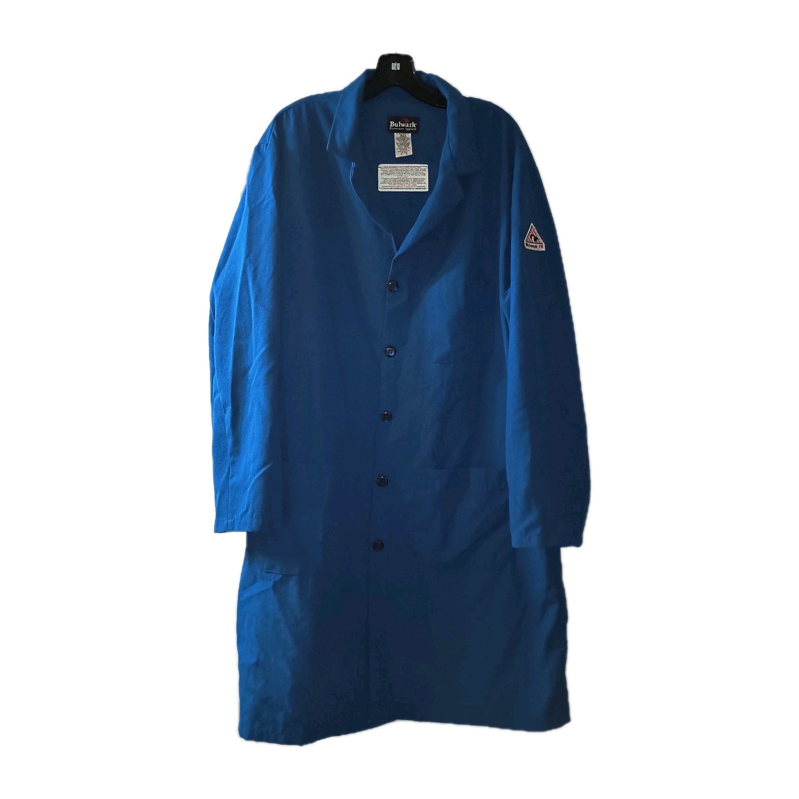 Bulwark FR Lab Coat XL Blue Flame Resistant Nomex IIIA Arc Rating 5.7 ATPV