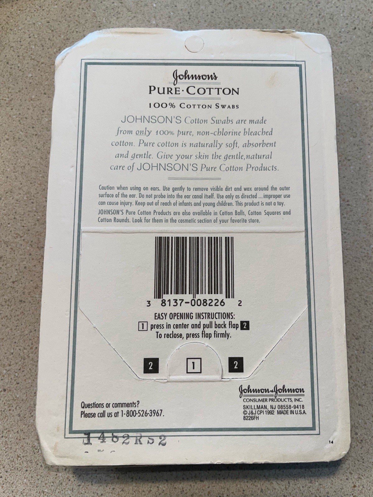 Vintage Johnson's Pure Cotton Swabs 200 Count New